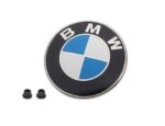 BMW Hood Emblem Logo Badge Roundel 82mm Genuine OE 51148132375 + Grommets 51141807495 - 图片 3