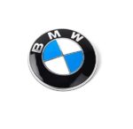 BMW Hood Emblem Logo Badge Roundel 82mm Genuine OE 51148132375 + Grommets 51141807495