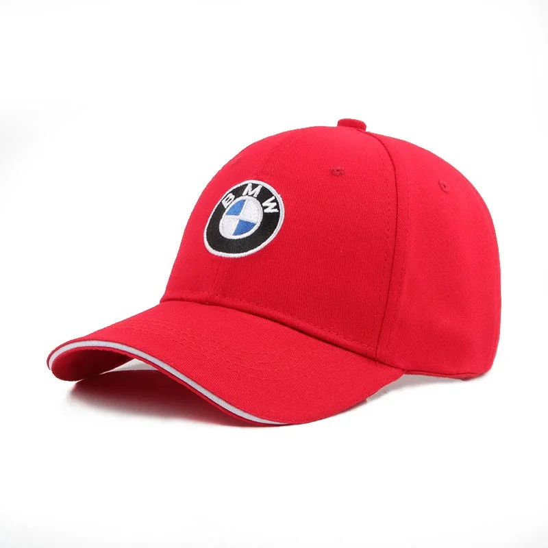 BMW baseball cap, adjustable size, embroidered logo (red)