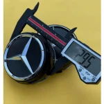4x Mercedes Benz Center Caps Matte Black/Black outline 2.95Inch/75mm - Image 9