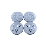 4pcs 63mm Dodge Wheel Center Caps Silver