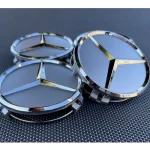 The MERCEDES BENZ 4-Piece Silver 75mm/2.95-inch wheel center cover fits most models - Image 4