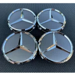 The MERCEDES BENZ 4-Piece Silver 75mm/2.95-inch wheel center cover fits most models - Image 5