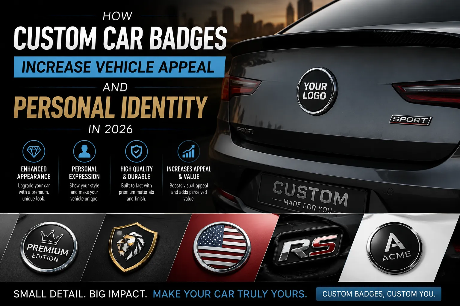 custom car badges