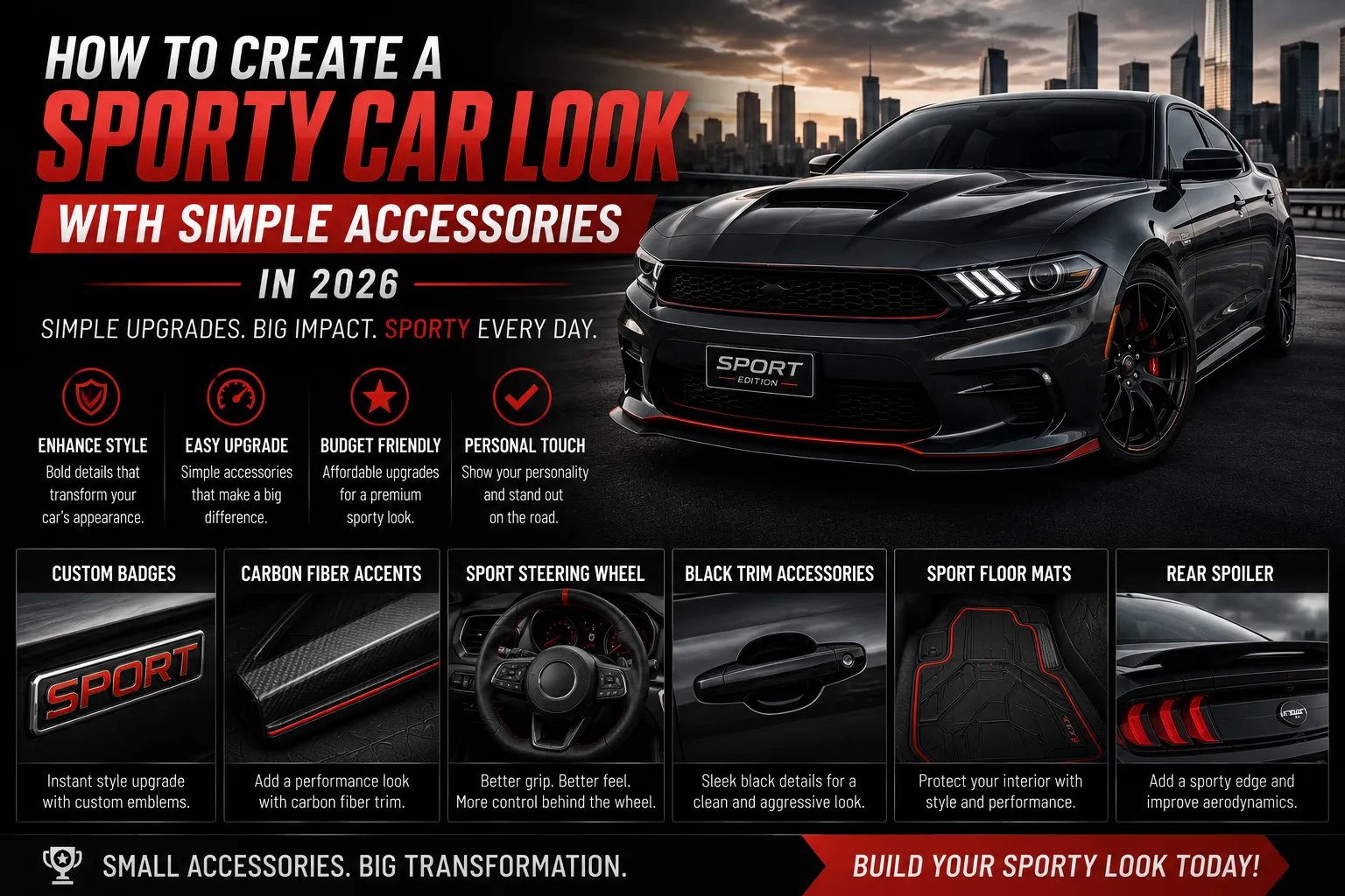 sporty car accessories